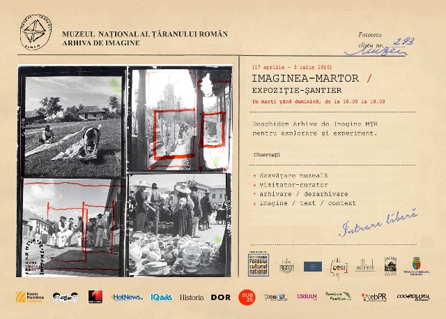 afis poster IMAGINEA-MARTOR, ateliere de arhivare performativă