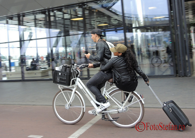poza amsterdam biciclist troler