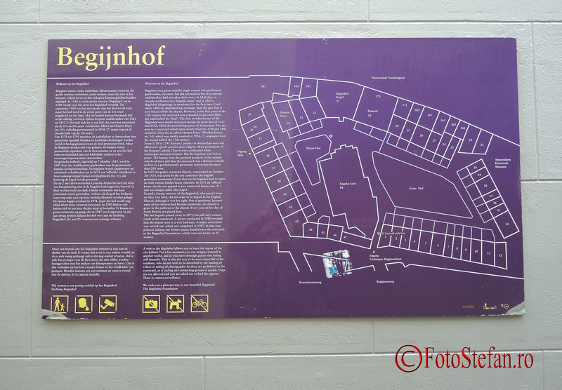 poza harta cartierului Begijnhof Amsterdam