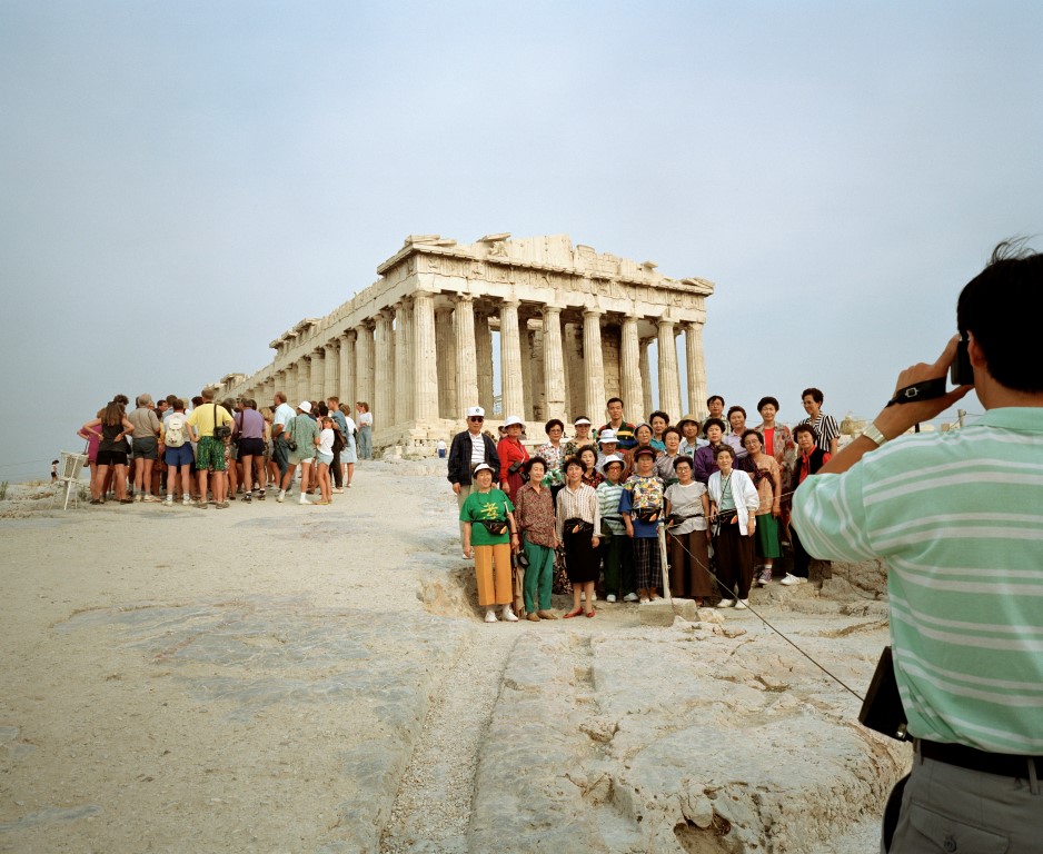 poza grecia atena acropolis