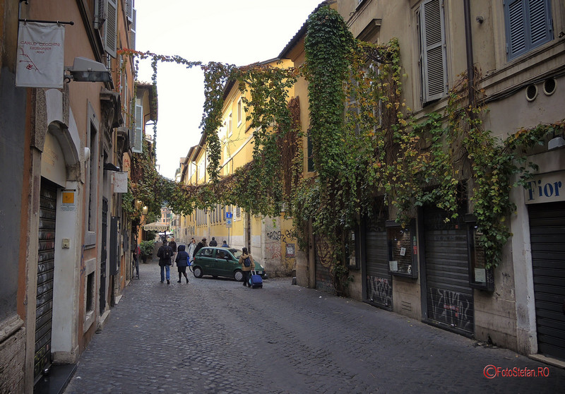 poze cartierul Trastevere Roma Italia decembrie