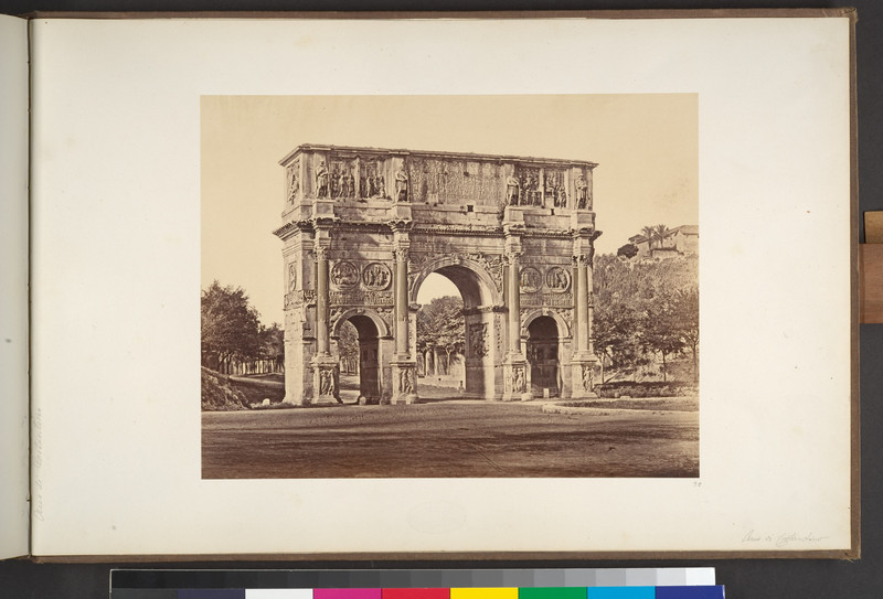 fotografie veche arcul lui constantin roma italia 1850