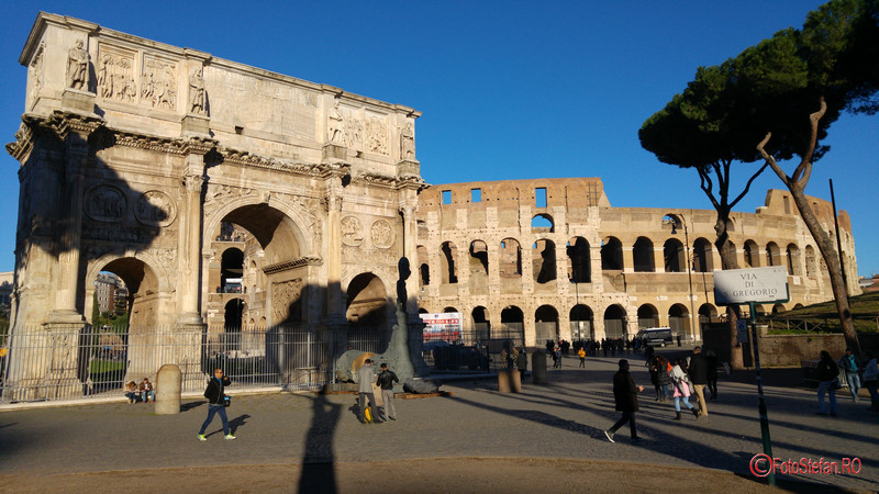 poza foto arcul lui constantin colosseum roma decembrie