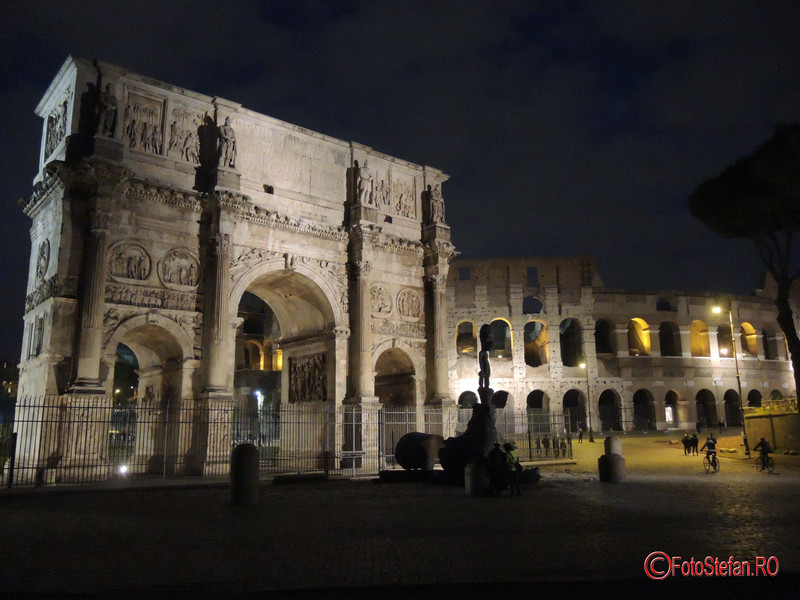 poza seara Arcul lui Constantin roma italia
