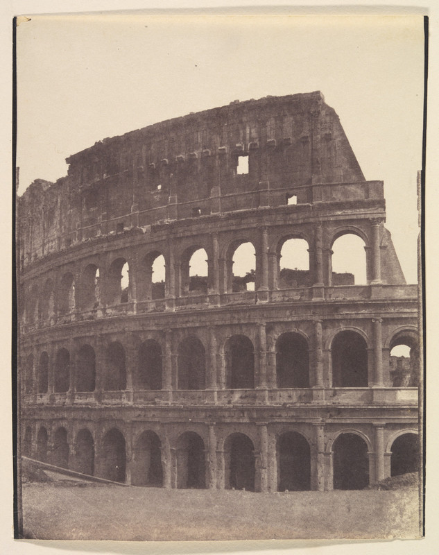 poza veche sepia colosseum roma italia 1850
