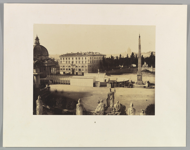 fotografie gratuita veche Piazza del Popolo roma 1850