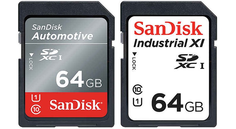 poza carduri de memorie rezistente temperaturi extreme SanDisk Industrial si Automotive