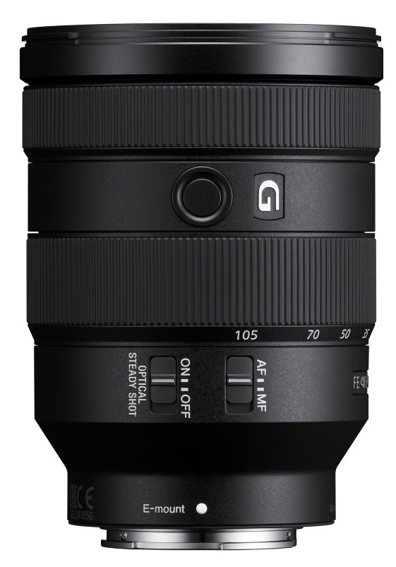 obiectiv aparat foto mirrorless montura e Sony FE 24-105mm F4 G OSS modelul SEL24105G