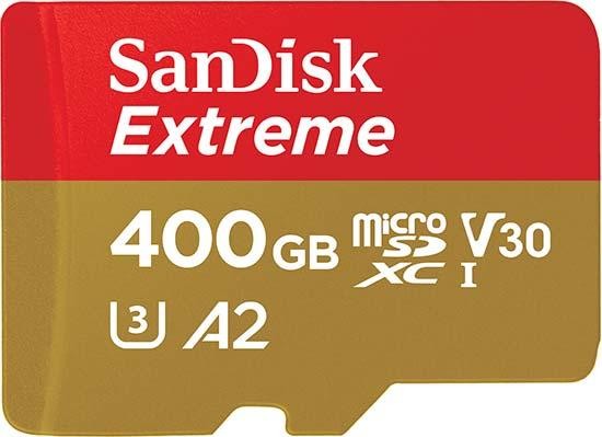 poza foto card memorie SanDisk microSDXC Extreme UHS-I V30  400GB