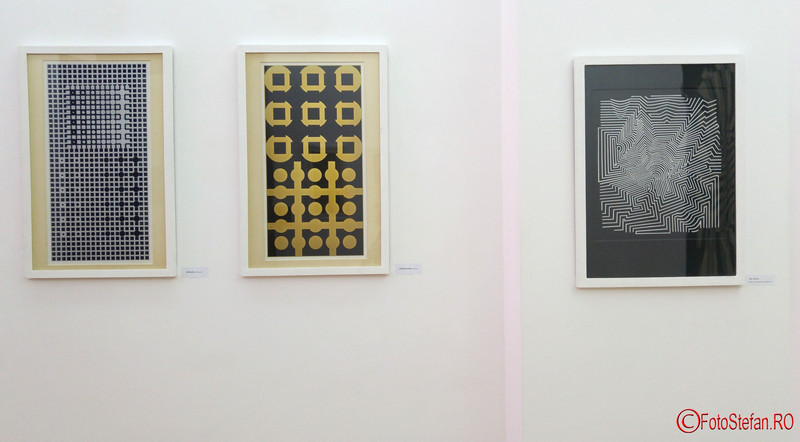 Victor Vasarely poze expozitie muzeul de arta timisoara