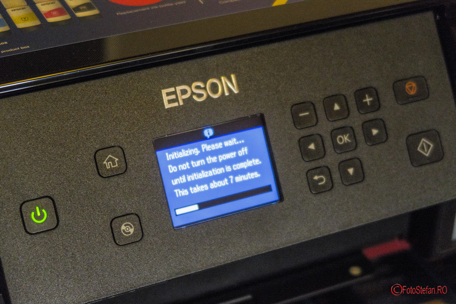 poza initializare imprimanta foto jet cerneala 5 culori Epson L7160 review