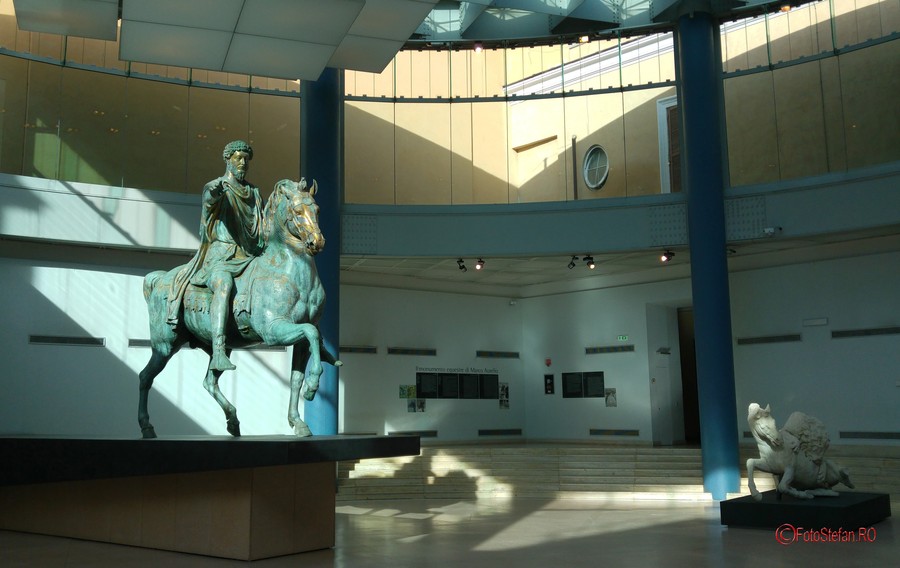 fotografii calatorie smartphone marcus aurelius statuie muzeul capitoline roma italia