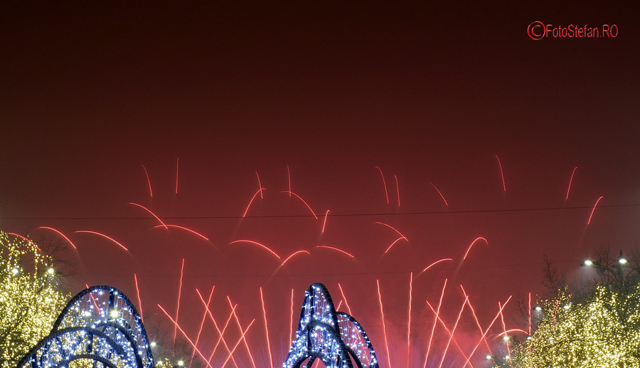 photos New Year's Eve Fireworks Bucharest Romania