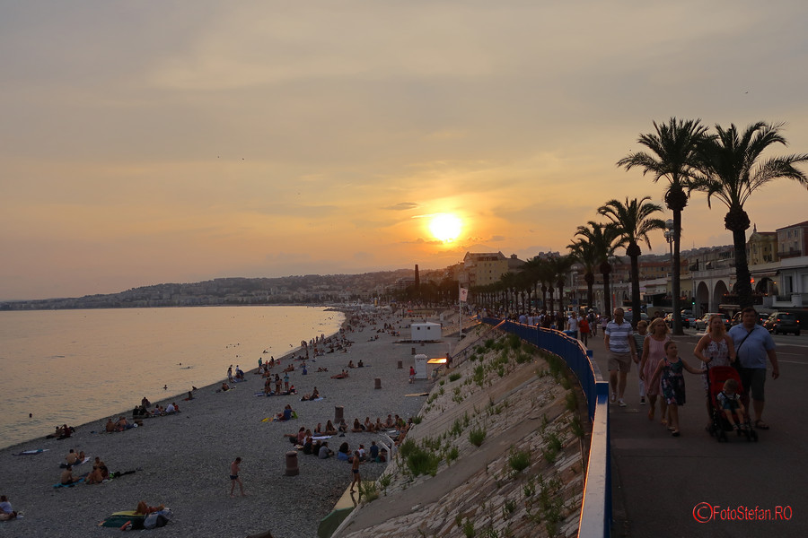 poza apus Promenade des Anglais nisa nice france sunset