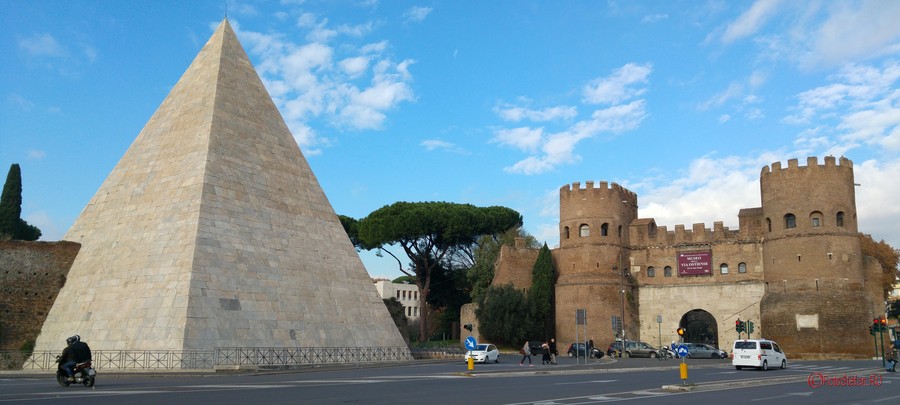 piramida roma italia fotografii calatorie smartphone