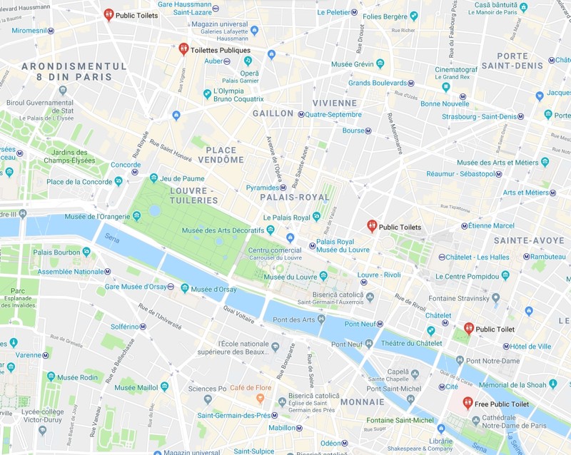 google maps find toilet paris toaleta publica franta