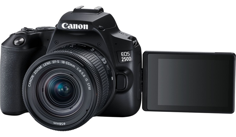 Canon EOS 250D poza aparat foto dslr lcd mobil