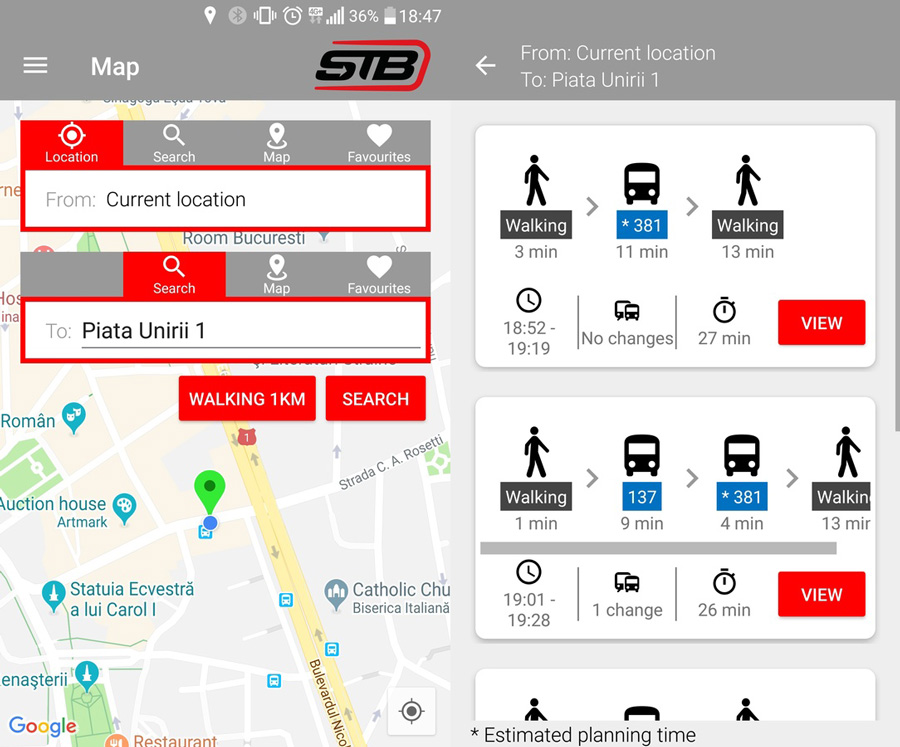 test InfoSTB aplicatie gratuita smartphone transport public Bucuresti