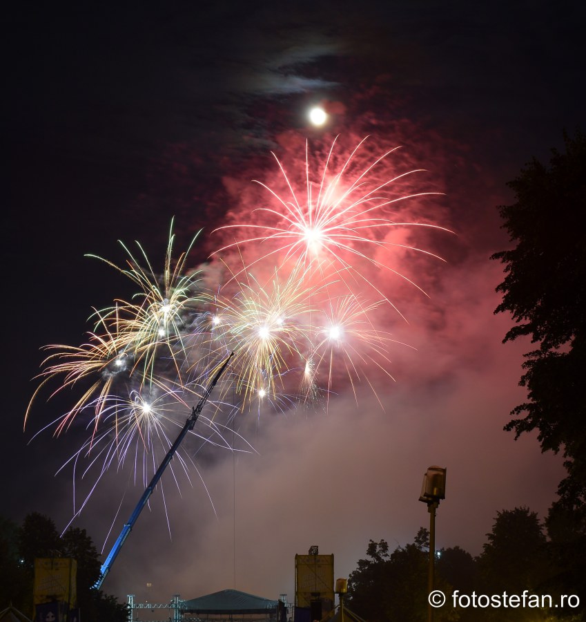 Ziua Frantei Bucuresti imagini artificii parcul carol
