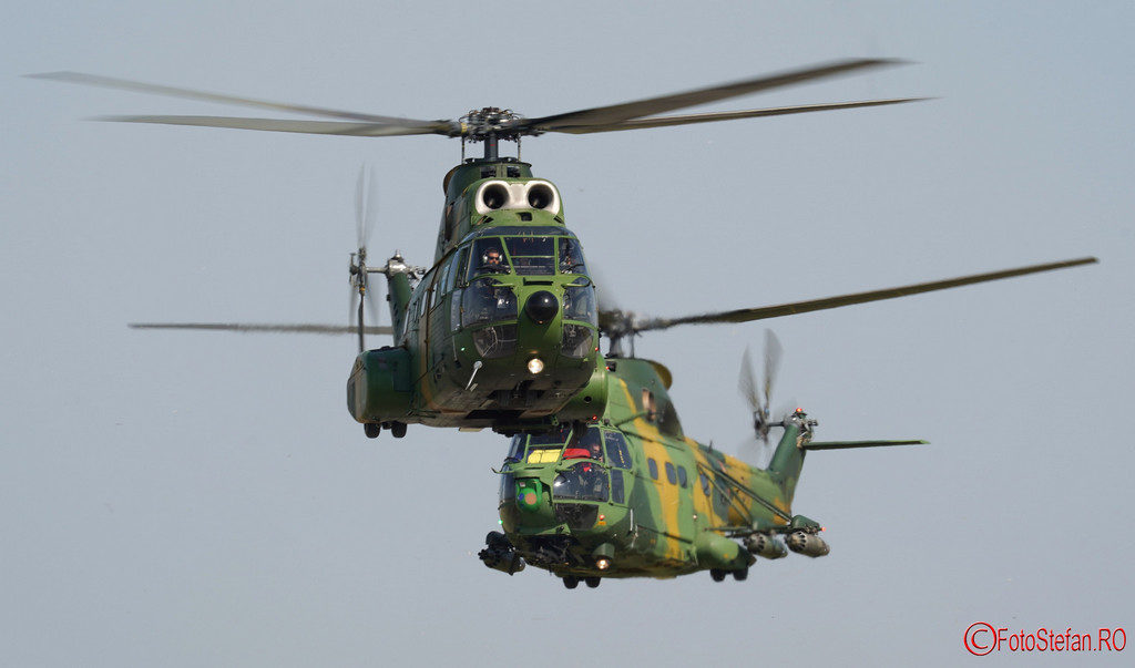 poza elicoptere militare IAR 330 Bucharest International Air Show 2019