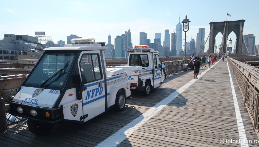masinuta politie new york america podul Brooklyn