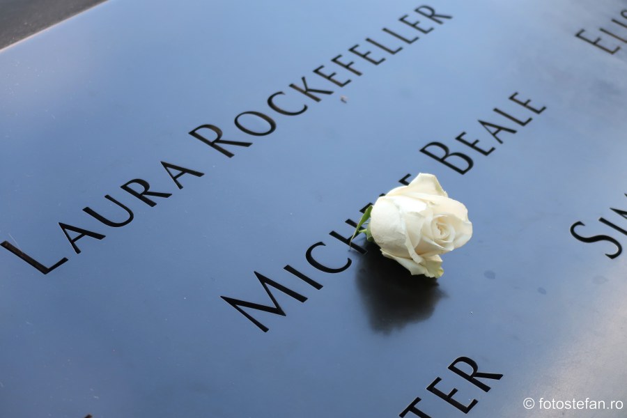 fotografie trandafir flori new york wtc monument 11 septembrie