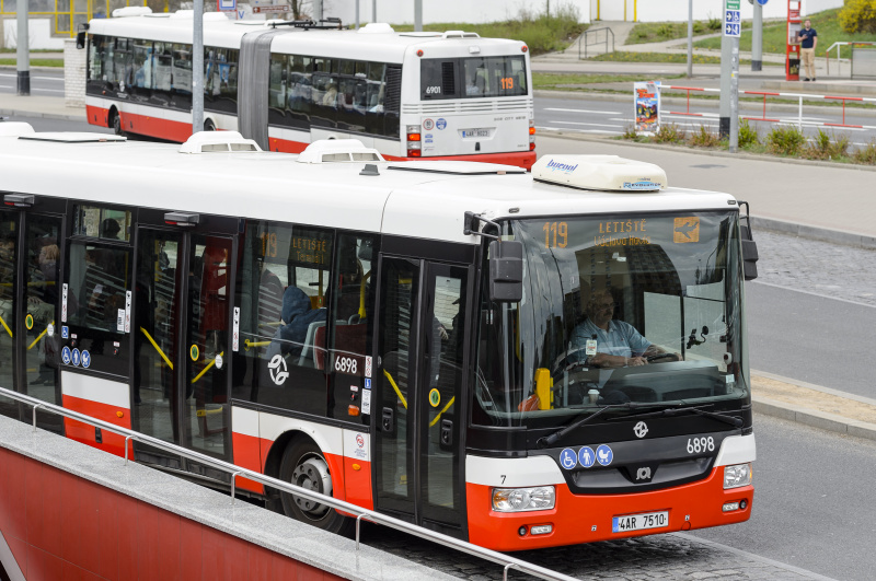 Transportul public in Praga autobuzul 119