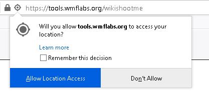 WikiShootMe acces locatie broser web planificare calatorie