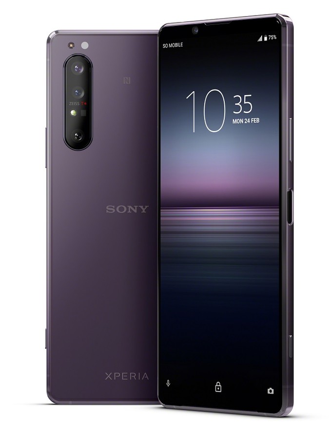 poza telefon mobil violet Sony Xperia 1 II