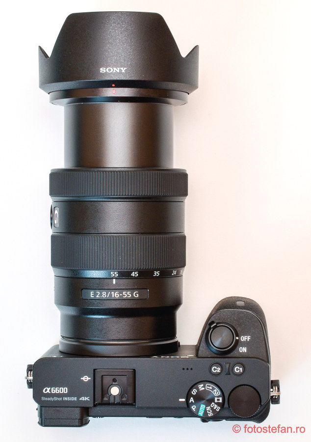 poza obiectiv Sony E 16-55mm F2.8 G mirrorless sony a6600
