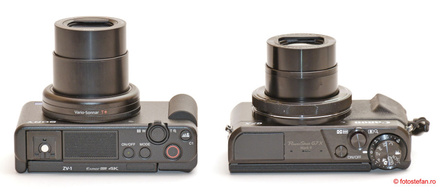 Sony ZV-1 vs Canon G7 X Mark II test aparate foto compacte