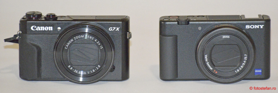 constuctie aparat foto compact test Sony ZV-1 vs Canon G7 X Mark II
