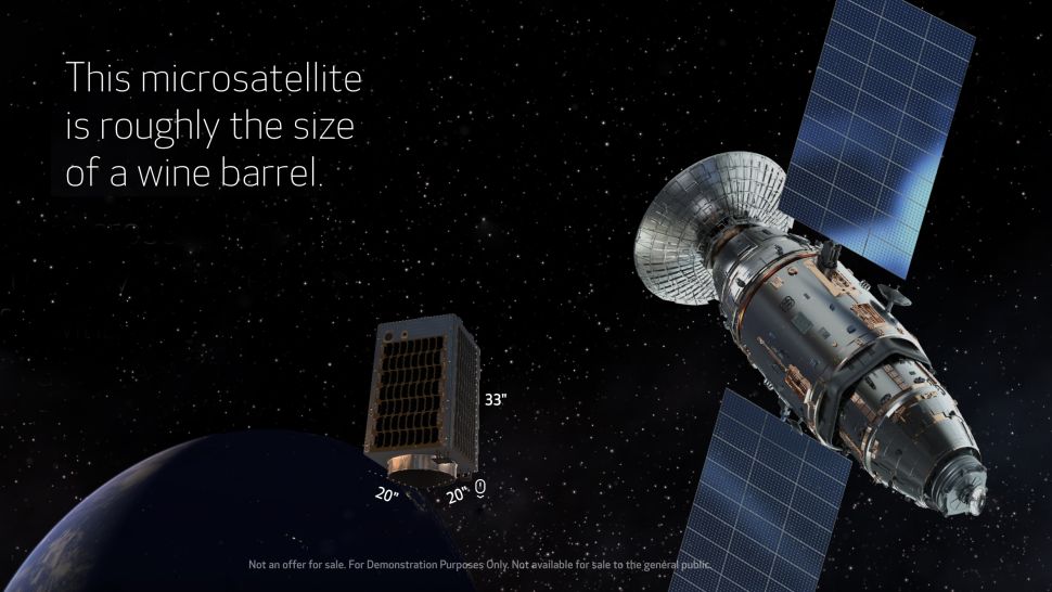 dimensiuni satelit Canon CE-SAT-1