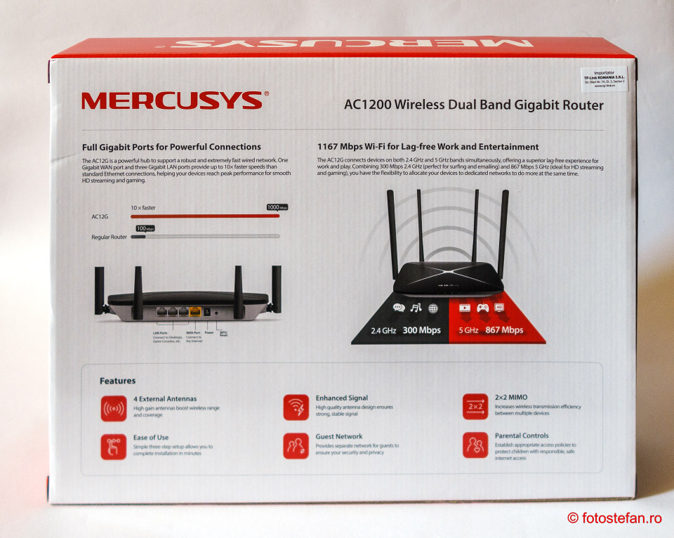 caracteristici router Mercusys AC12G