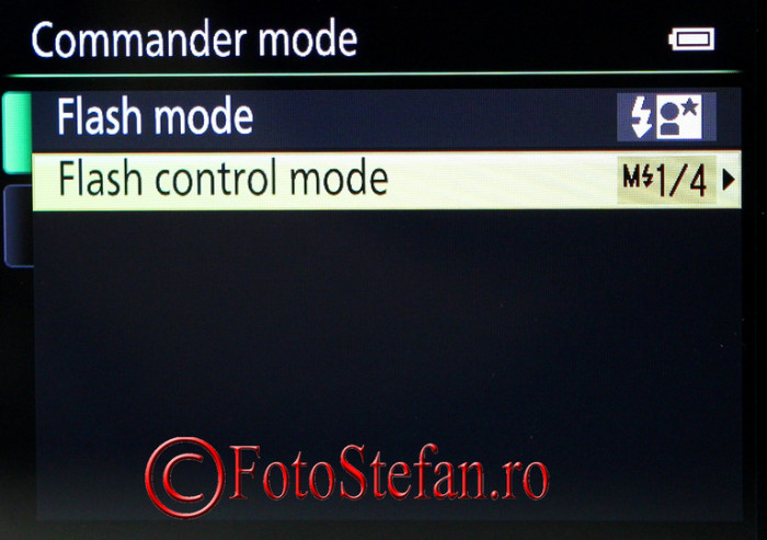 nikon p7800 commander mode flash