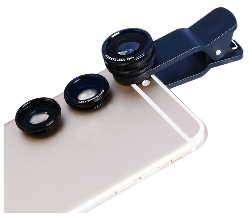 poza Kit Lentile Foto 3 in 1 A+ Macro, Wide, Angle smartphone