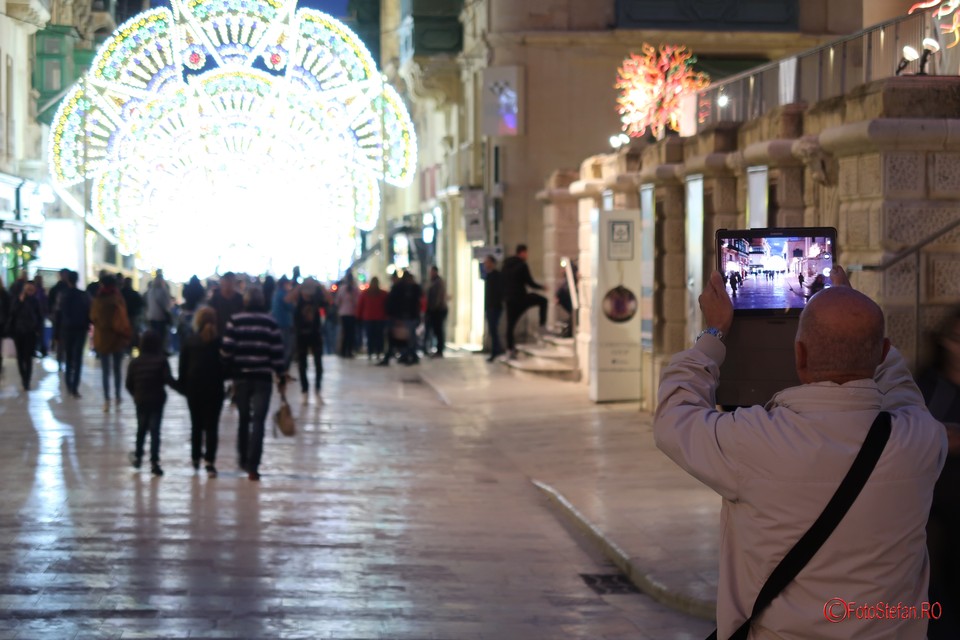 fotografiere tableta Malta Lumini de Craciun 2017