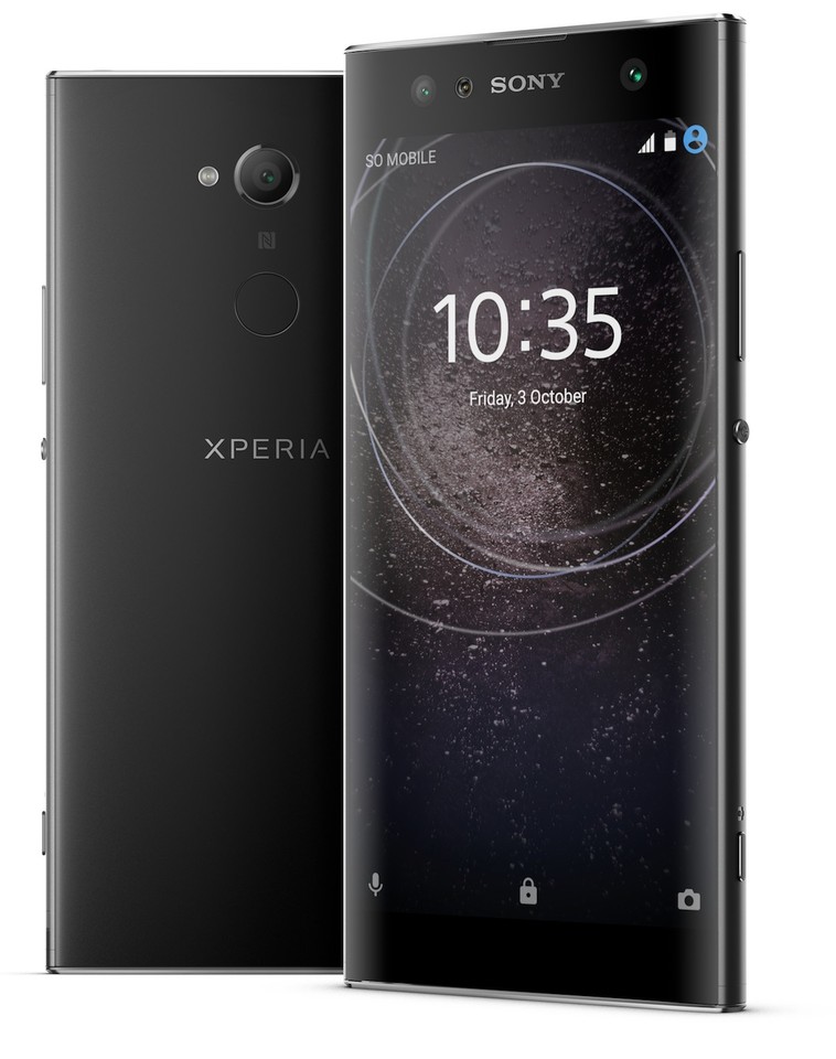 poza telefon mobil smartphone negru Sony Xperia XA2 Ultra