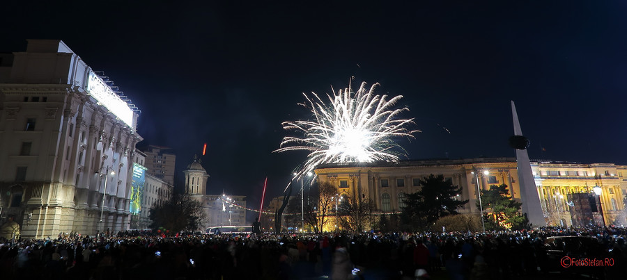 poze fotografii Focuri Artificii Revelion Bucuresti 2018