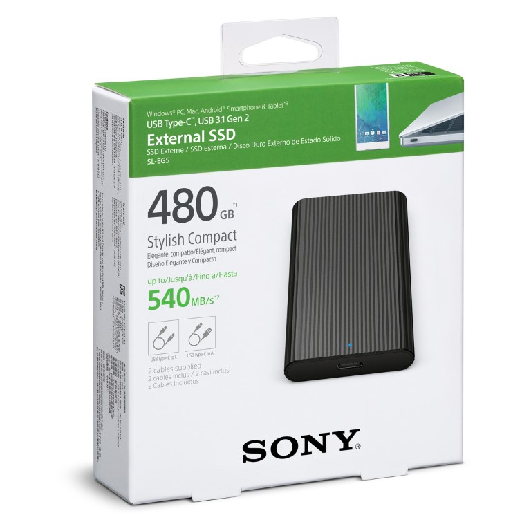 Sony SL-E 480 GB SSD extern poza pachet ambalaj