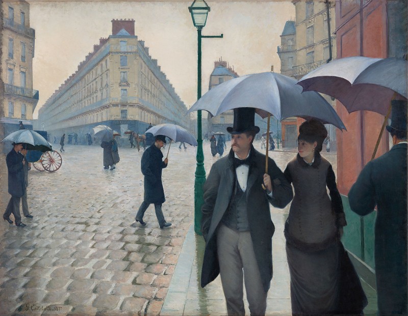 pictor Gustave Caillebotte poza tablou Paris Street; Rainy Day 