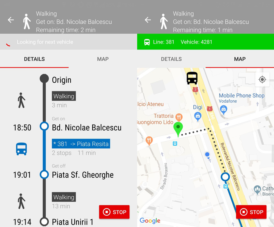 InfoSTB aplicatie transport public Bucuresti smartphone