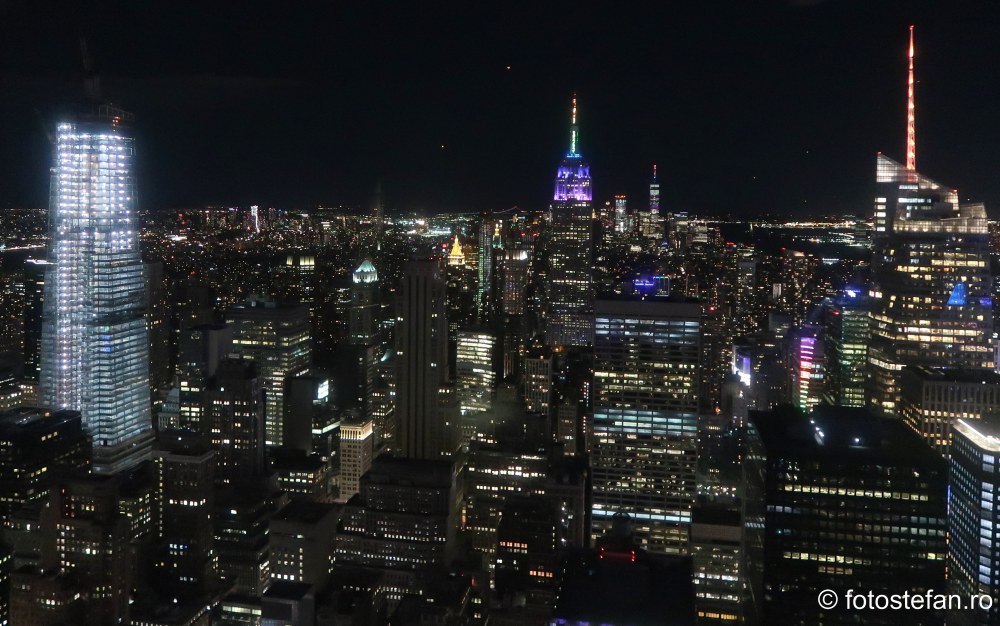 fotografii new york seara Top of the Rock empire state building