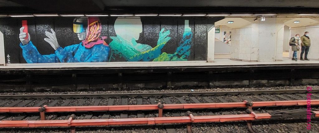 poza graffiti metrou piata romana bucuresti metrorex arta urbana