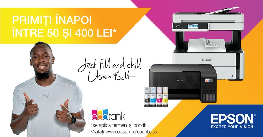 promotie epson cashback 400 lei imprimanta ecotank 