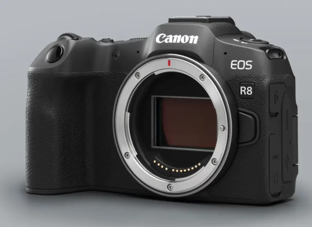 Canon EOS R8 poza aparat foto mirrorless performant