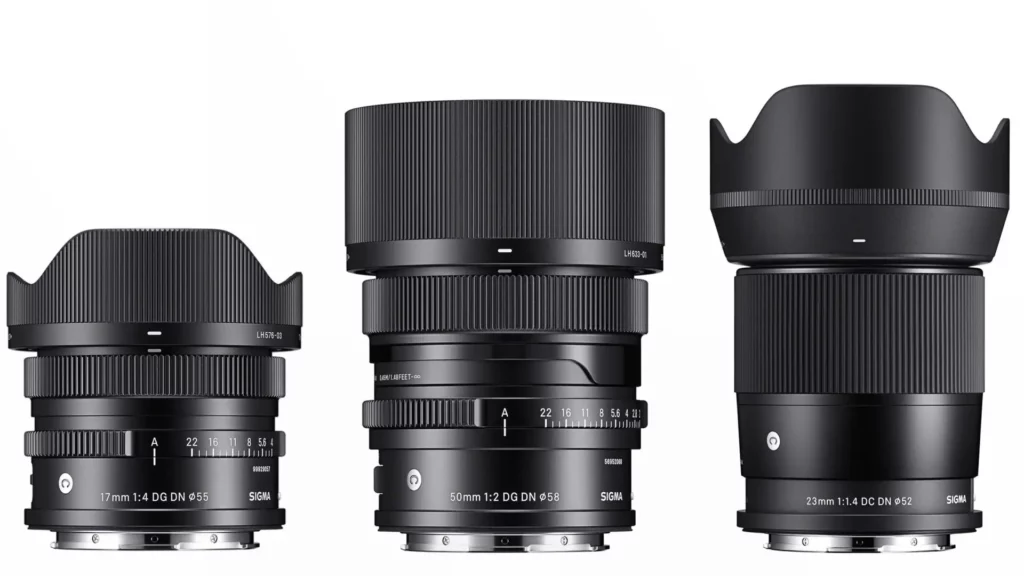 Sigma 17mm f/4 50mm f/2 si 23mm f/1.4 obiective mirrorless Sony, Fujifilm si Panasonic