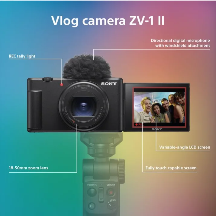 poza descrire tehnica caracteristici camera vlogging Sony ZV-1 II